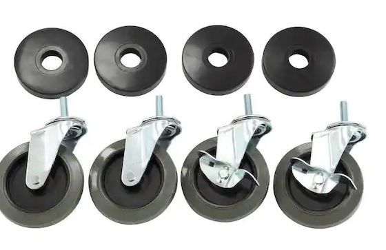 Photo 1 of 4 in. Industrial Casters with Bumper (4-Pack)