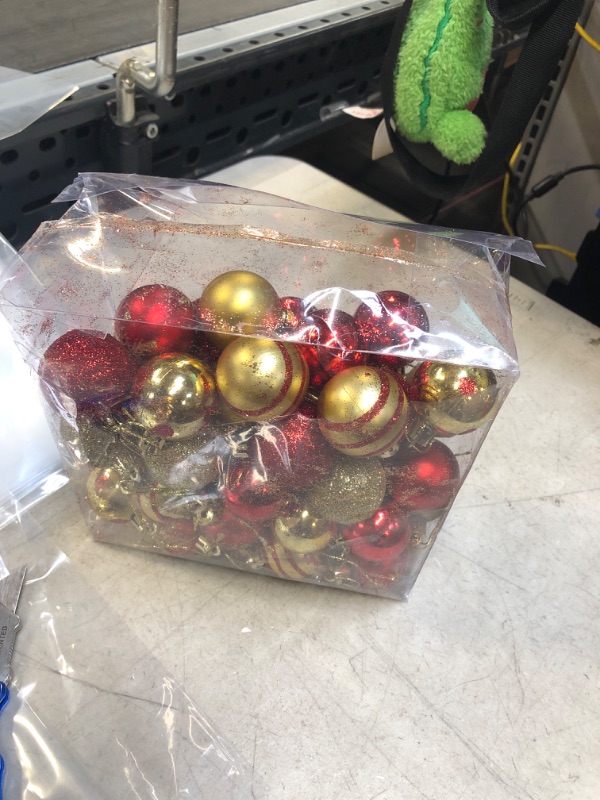 Photo 1 of 50 PC CHRISTMAS ORNAMENTS 