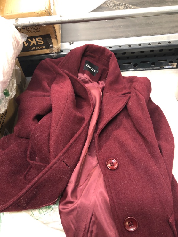 Photo 1 of BURGUNDY RED WOMENS COAT ( SIZE: MED) 