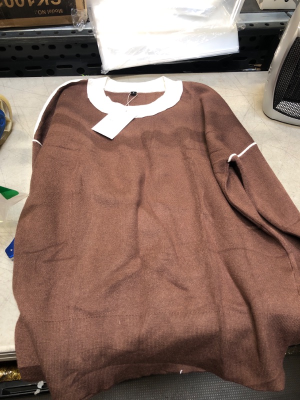 Photo 1 of BROWN AND BEIGE LONG SLEEVE TOP ( SIZE:SMALL)  