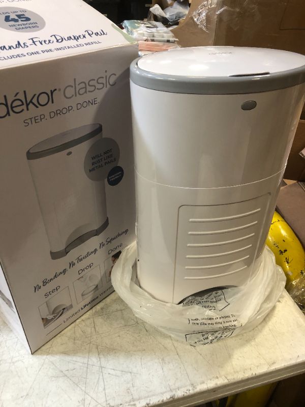 Photo 1 of Dekor Classic Hands-Free Diaper Pail | Gray | Easiest to Use | Just Step – Drop – Done | Doesn’t Absorb Odors |  | Most Economical Refill System