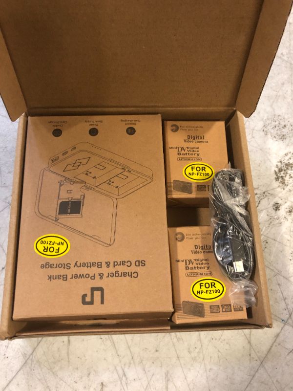 Photo 1 of NP-FZ100 Battery Pack & Portable Charger, LP 2-Pack Replacement Battery Compatible with Sony Alpha A7 III?A7R III?A9?Sony Alpha 9?A7R3?A6600?A7R IV?A7 IV Alpha a9 II?Alpha 9R?A9R?Alpha 9S and More 2 Batteries & Dual Charger Box