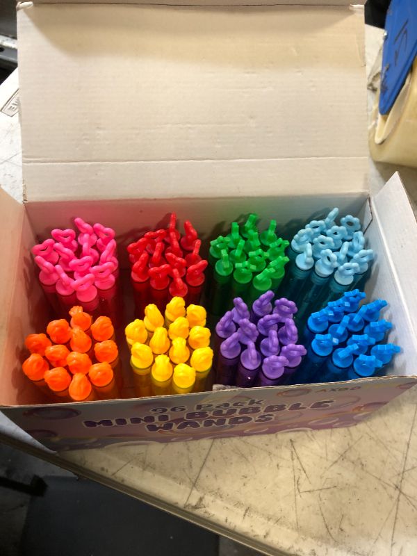Photo 1 of 96 Pack Bubble Wands,8 Designs Mini Bubble Wands Bulk for Summer Toys,Outdoor Activity,Themed Birthday,Valentine's Day, Celebration,Bubble Party Favors for Kids Toddlers