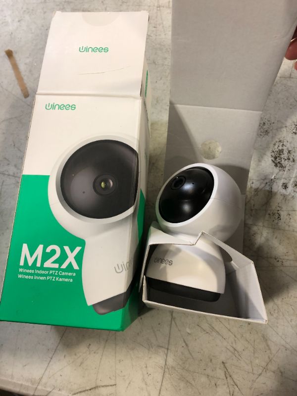 Photo 1 of winees Indoor Camera 2K, WiFi Pet Camera with Night Vision, Pan/Tilt Security Camera, Motion/Sound Detection for Baby Monitor, 360 Degree Auto Tracking for Elderly/Dog, Alexa&PC Compatible M2X M2X pro