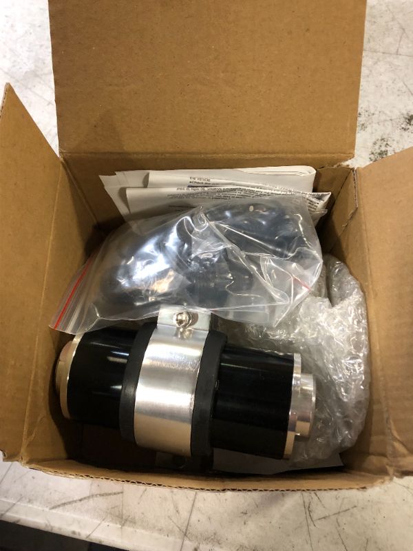 Photo 3 of EVIL ENERGY Inline Fuel Filter 100 Micron with 6AN 8AN 10AN Adapter&Bracket Clamp 50MM Universal 100 Micron Fuel Filter&Bracket Silver