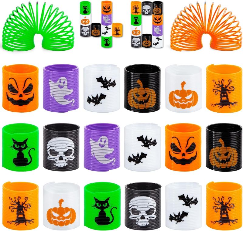 Photo 1 of AMOR PRESENT 40PCS Halloween Coil Springs for Kids, Magic Spring Toys for Halloween Party Goodie Bag StuffersTreat Bag Gifts, Halloween Party Favors Toys
