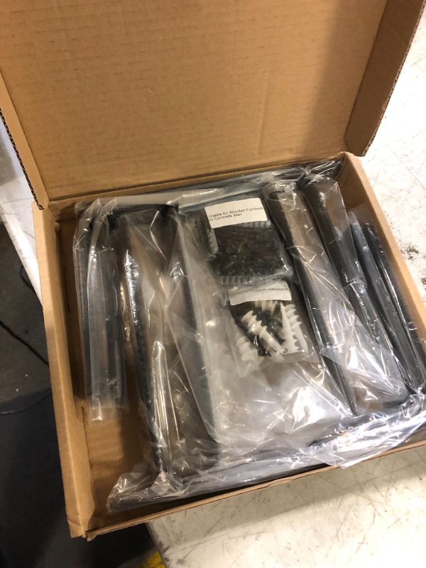 Photo 1 of LukLoy Window Box Brackets, 4 Pack Adjustable Heavy Duty Wall Mount Flower Box Holder (6 to 12 in), with 70lbs Capacity, Black SET OF 4