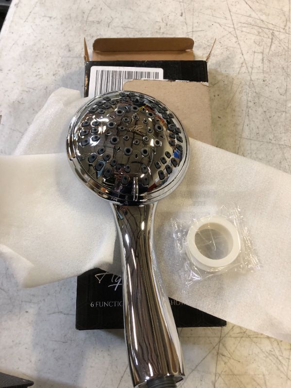 Photo 2 of 6 Function Luxury Handheld Shower Head - Adjustable High Pressure Rainfall Spray With Removable Hand Held Rain Showerhead For The Bathroom, 2.5 GPM - Chrome 2.5 GPM Chrome