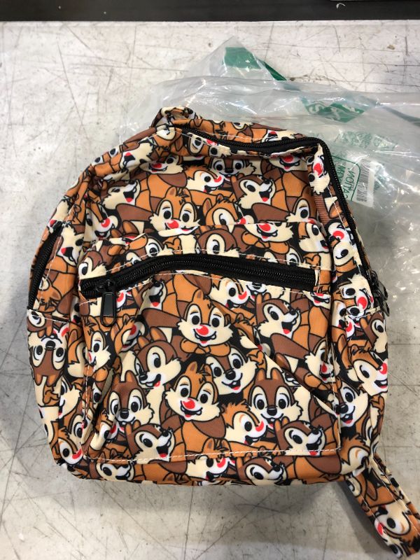 Photo 2 of FINEX Chip and Dale All Over Print Small Nylon Bag Multipurpose Causal Daypack for Travel Trip Shopping Tablet iPad Mini up to 8 inches
