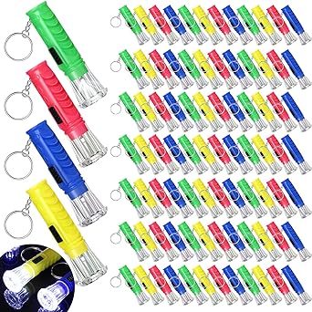 Photo 1 of Geelin 200 Pcs Mini Flashlight Keychain 6 Colors Toy Flashlight Small LED Torch Keyring Flashlights for Hiking Camping Party Favors Travel Night Reading Dog Walking Goody Bag Stuffers
