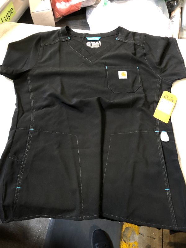 Photo 2 of Carhartt Women's Modern Fit Chest Pocket Top Small Black