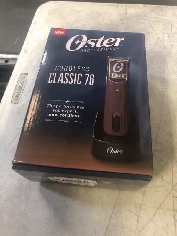 Photo 3 of Oster Professional Cordless Hair Clippers, Classic 76 for Barbers and Hair Cutting with Detachable Blade, Burgundy Cordless Classic 76