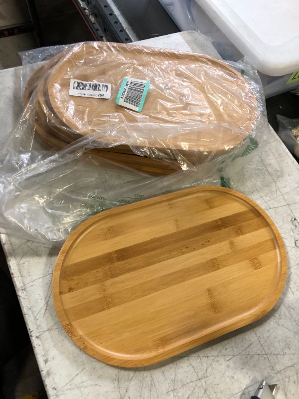 Photo 1 of 6 PCK BAMBOO OVAL STORAGE TRAY