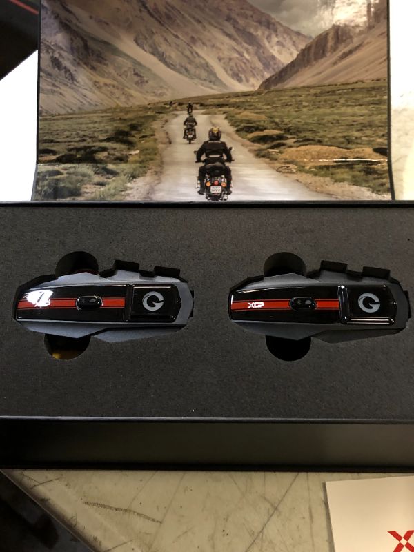 Photo 2 of XGP Motorcycle Bluetooth Headset V5.2 with Music Sharing, 1200m Motorcycle Helmet Bluetooth with IP67 Waterproof, Motorcycle communication Systems with Hi-FI Speakers/Strong Bass for Dirt Bike, 2 Pack Dual Pack