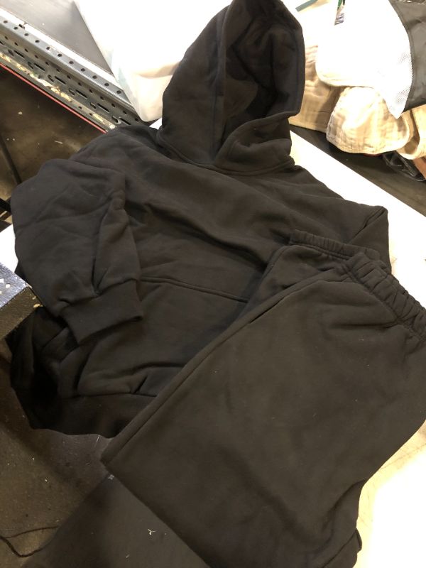 Photo 1 of 2 PCS LOUNGEWEAR HOODIE AND SWEATPANTS BLACK SMALL