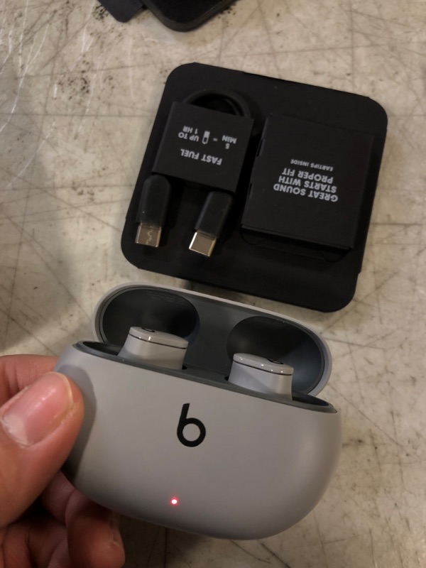 Photo 3 of Beats Studio Buds in Moon Gray with Apple 20W USB-C Power Adapter Moon Gray Studio Buds + Power Adapter