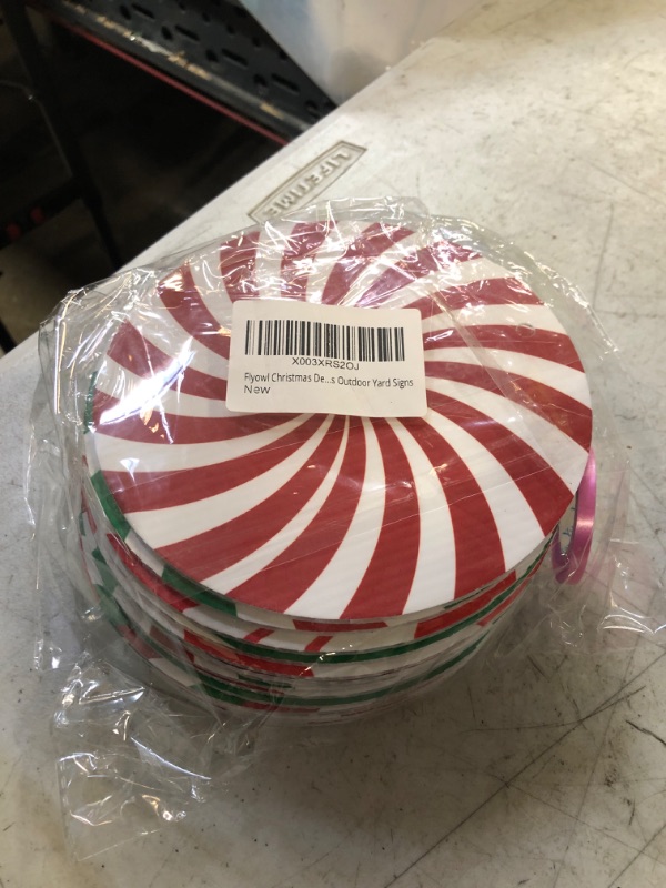 Photo 1 of 16 PCS Candy Christmas Outdoor Decorations Christmas Tree Hanging Ornaments Peppermint Lollipop Candy Yard Signs Tree Porch Yard Xmas Decor Color-01