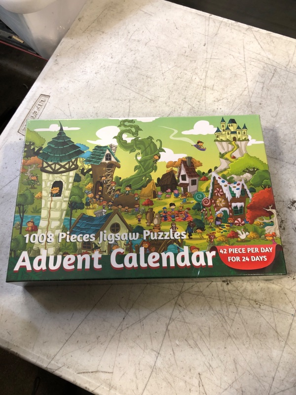 Photo 1 of Advent Calendar 2023, Christmas Scene Jigsaw Puzzles 24 Days Countdown Calendars for Kids, Boys, Girls, Teens, Over 1000 Pieces Puzzle Advent Calendar 2023 Adult, Parents, Xmas Gift for 5-7, 8-12 (M2)