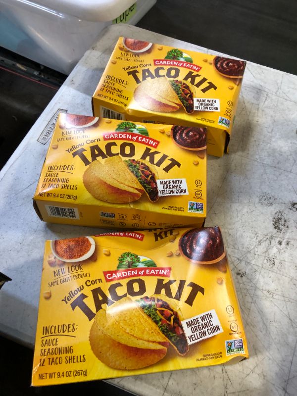 Photo 2 of 3 PCK Garden of Eatin' Taco Dinner Kit, Yellow Corn, 12 Taco Shells Yellow Corn 9.4 Ounce
EXP DEC 2023