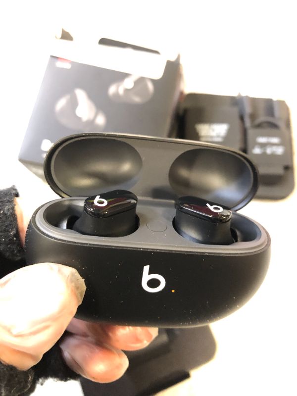 Photo 3 of Beats Studio Buds - True Wireless Noise Cancelling Earbuds - Black with AppleCare+ (2 Years) Black Studio Buds w/ AppleCare+