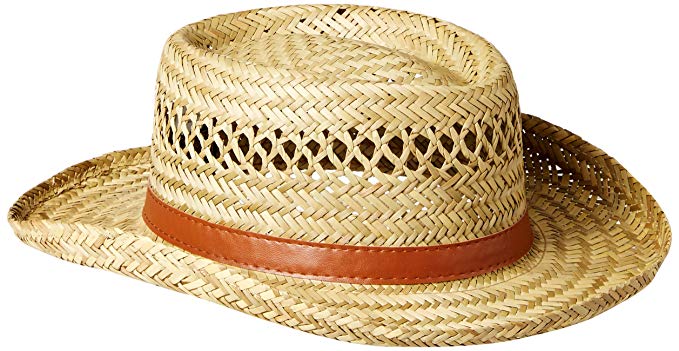 Photo 1 of Dpc Men's Pine Rush Straw Hat With 3-Inch Brim And Faux Leather Band MEDIUM