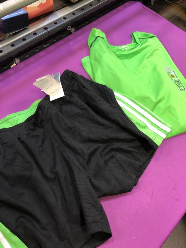 Photo 1 of ADIDAS MENS SHORTS SIZE MEDIUM AND LARGE SHIRT 