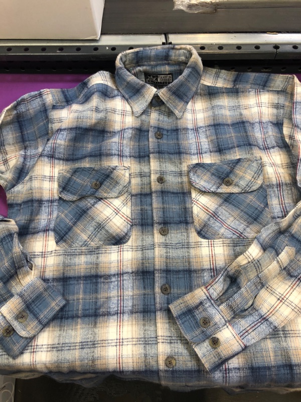 Photo 1 of CANYON GUIDE OUTFITTERS MENS LONG SLEEVE FLANNEL SHIRT SIZE LARGE