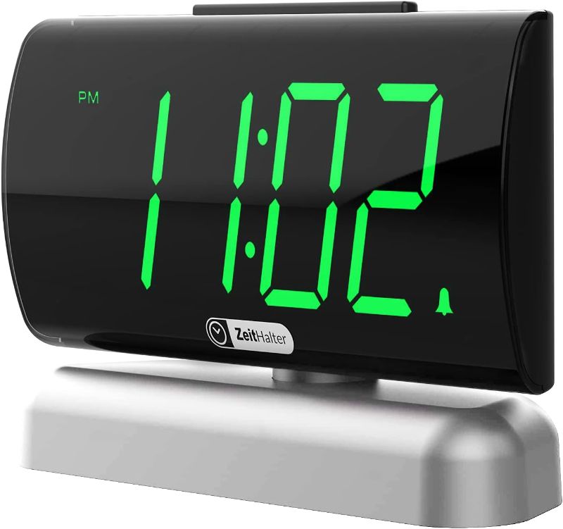 Photo 1 of Alarm Clock Big Digits for Bedroom with Swivel Base,2 Levels Alarm Sound,2-Level Brightness Digital Clock,Easy to Read, Bedside Alarm Clock,12H Format,Outlet Powered