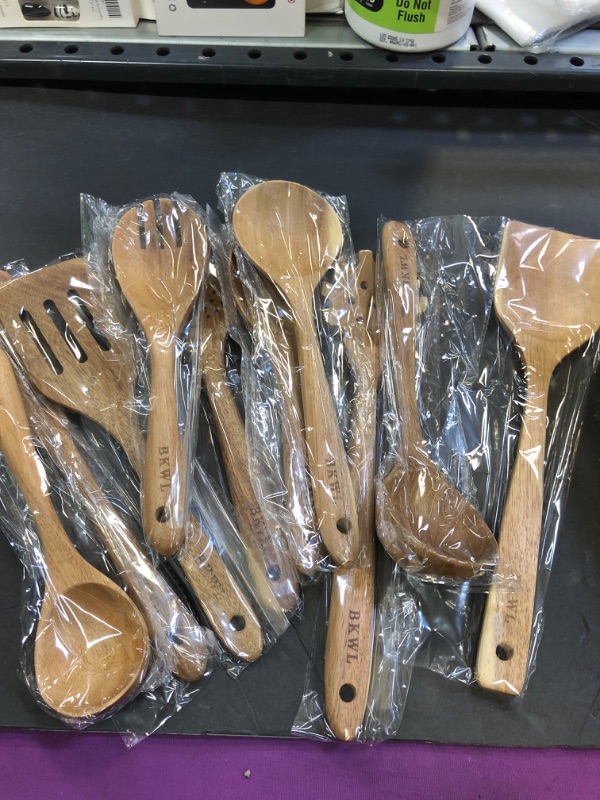 Photo 1 of 9 PCS WOODEN SPATULA SET