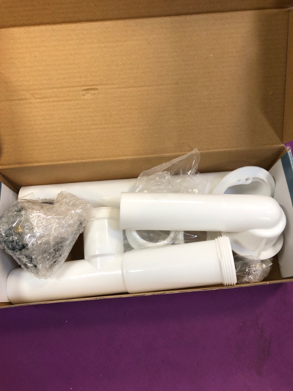 Photo 1 of Westbrass Y593244CP White Tubular Tip-Toe Bath Waste and Overflow Assembly, Polished Chrome 1 Pack Polished Chrome