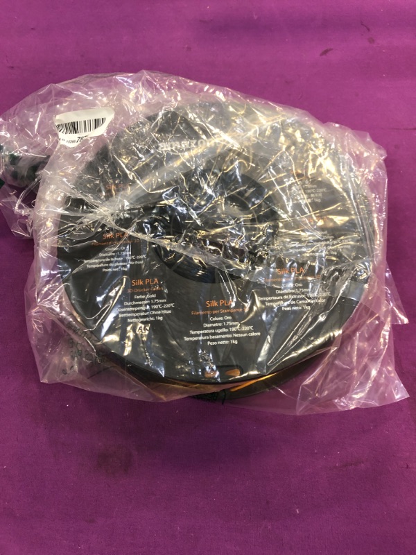 Photo 1 of Amazon Basics SILK PLA 3D Printer Filament, 1.75 millimeters, 1 kg Spool (2.2 lbs), Gold