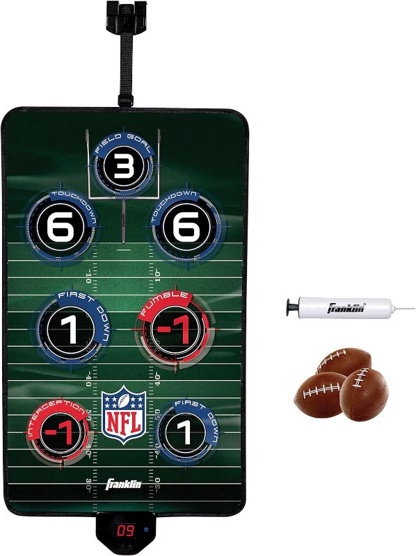 Photo 1 of Franklin Sports NFL Electronic Football Target Toss Game - Over The Door Football Throwing Target for Kids - Score N' Sounds Mini Toy Football Game