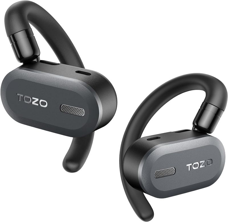 Photo 1 of TOZO OpenBuds Lightweight True Open Ear Wireless Earbuds with Multi-Angle Adjustment, Bluetooth 5.3 Headphones with Dual-Axis Design for Long-Lasting Comfort, Crystal-Clear Calls for Driving, Black