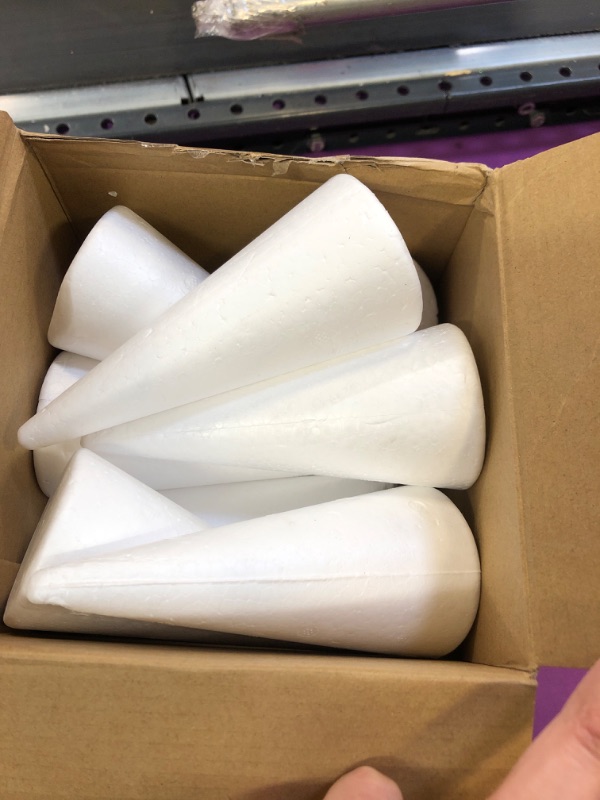 Photo 2 of 30 pc Styrofoam Cones For Arts and Crafts