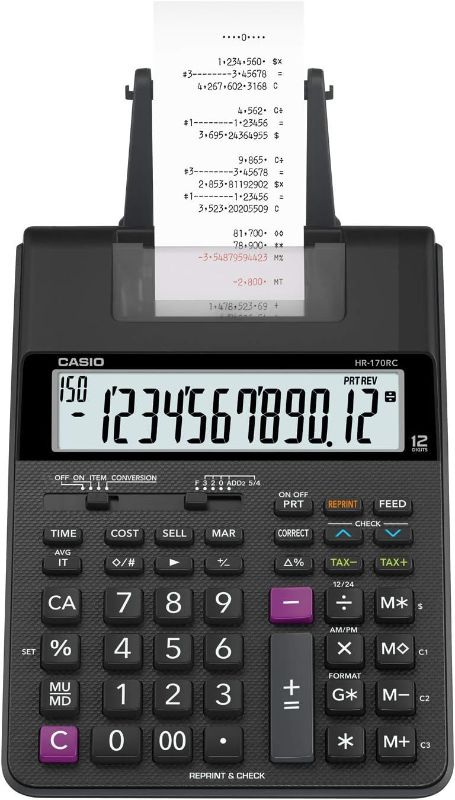 Photo 1 of Casio HR-170RC Plus, Min-Desktop Printing Calculator