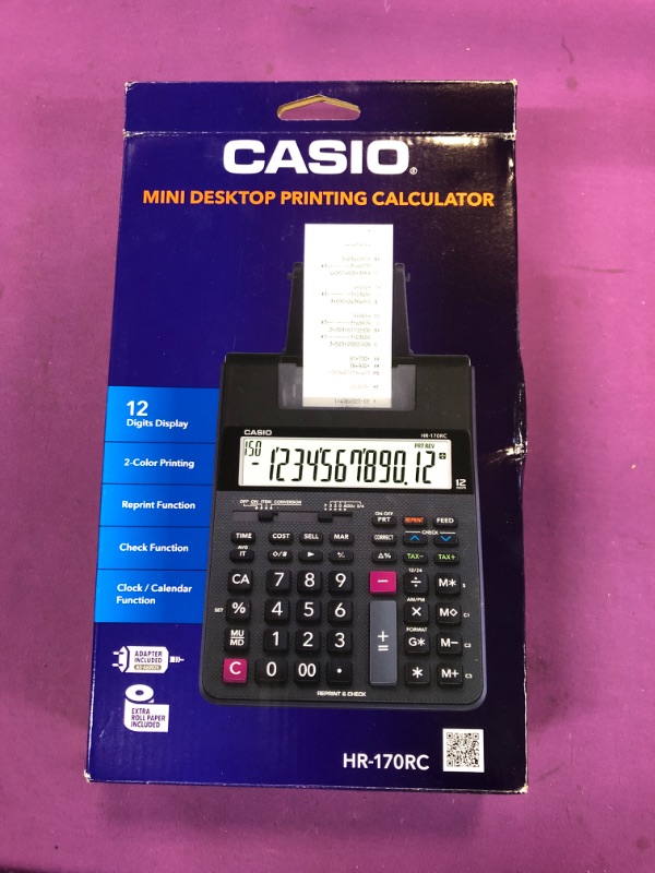 Photo 2 of Casio HR-170RC Plus, Min-Desktop Printing Calculator