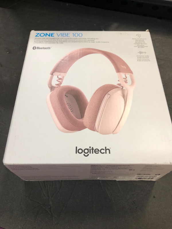 Photo 2 of Logitech Brio 500 1080p Full HD Webcam & Zone Vibe 100 Wireless Headset Kit (Rose)