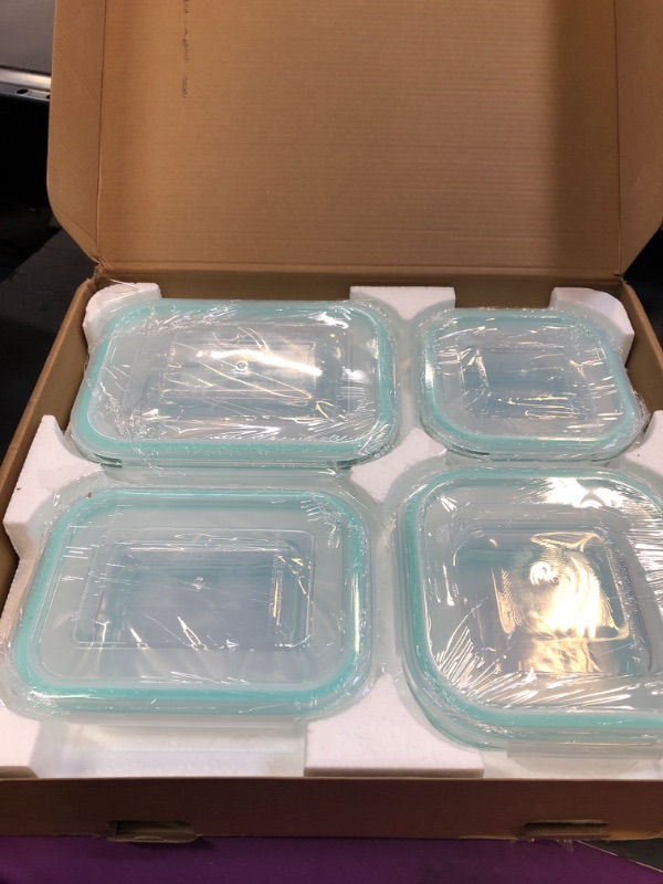 Photo 2 of Vtopmart 8 Pack Glass Food Storage Containers with Lids, Glass Meal Prep Containers, Airtight Glass Bento Boxes with Leak Proof Locking Lids, for Microwave, Oven, Freezer and Dishwasher, BPA Free Green