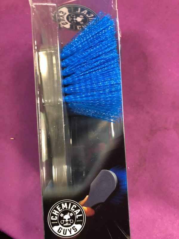 Photo 3 of Chemical Guys ACCG05 Big Blue Stiffy Heavy Duty Tire & Upholstery Cleaning Brush, (Safe for Cars, Trucks, SUVs, RVs, Motorcycles, & More) Blue