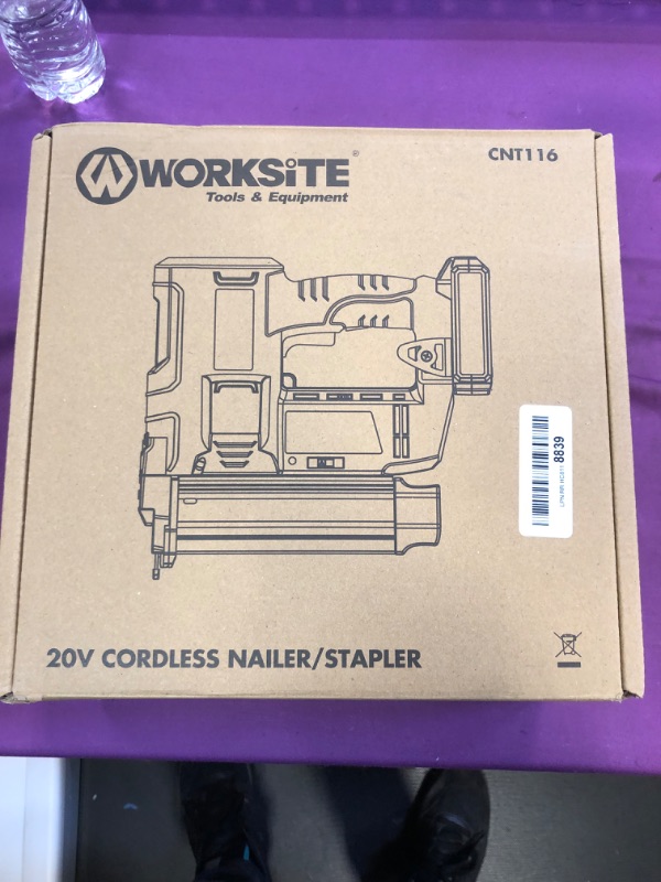 Photo 1 of Cordless Brad Nailer, 18 Gauge 2 in 1 Cordless Nail Gun/Staple Gun with 4.0A Battery, Fast Charger for Upholstery, Carpentry and Woodworking Projects
