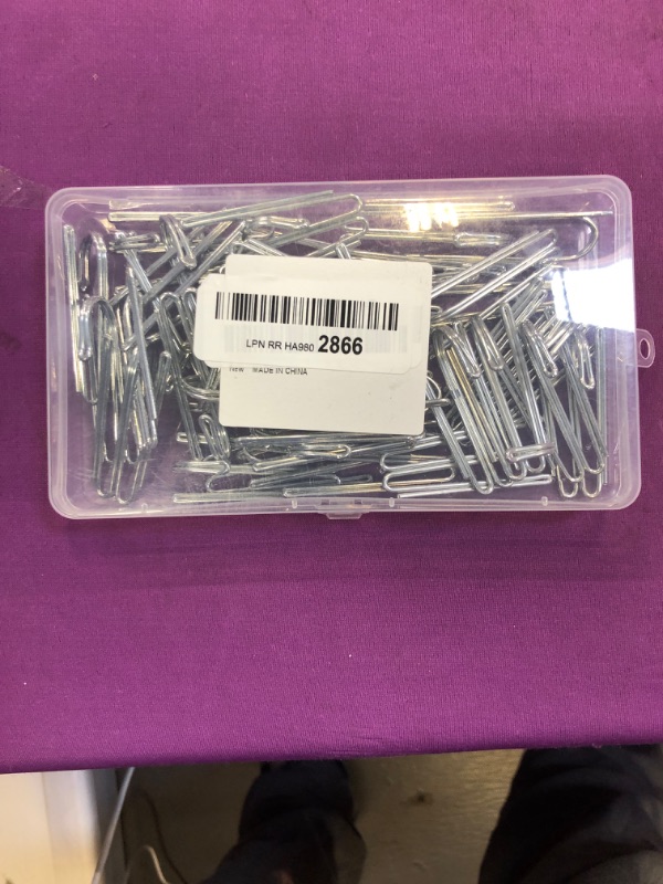 Photo 3 of 60 pcs Stainless Steel Curtain Hooks Drapery W Shape Hook Stainless Curtain Pleat Tape Hooks
