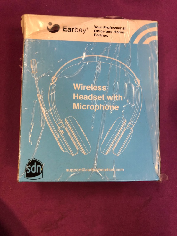 Photo 3 of Earbay Wireless Headset, Bluetooth Headsets with Microphone Noise Cancelling, On Ear Headphones with Mic Mute, Handsfree PC Headsets for Zoom/Ms Teams/Skype/Dual Connect/Laptop/iPhone/Tablet
