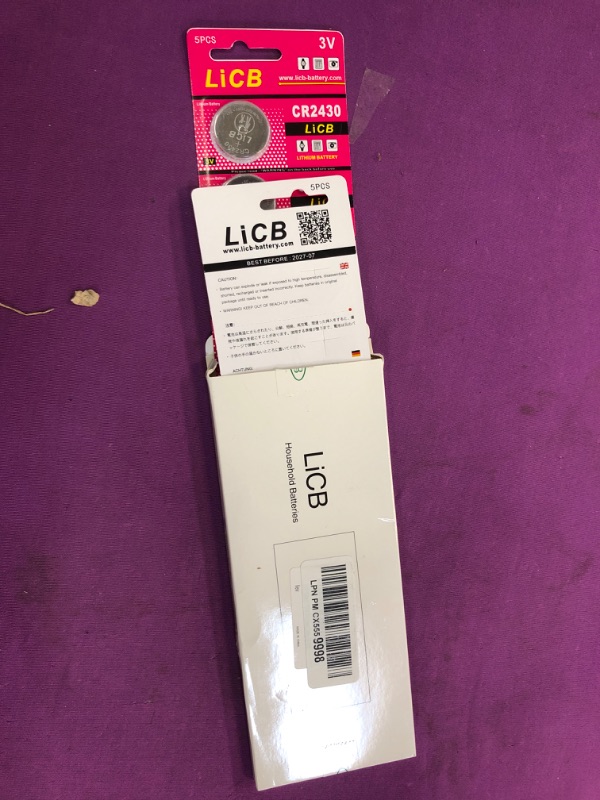 Photo 2 of LiCB 10 Pack CR2430 3V Lithium Battery CR 2430
