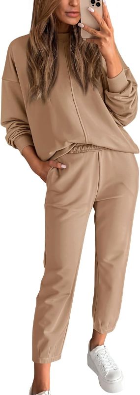 Photo 1 of BTFBM 2023 Women 2 Piece Outfits Long Sleeve Pullover Jogger Pants Lounge Sets Fall Winter Sweatsuits Tracksuit Pockets SMALL 
