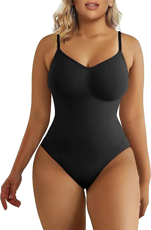 Photo 1 of SHAPERX Bodysuit for Women Tummy Control Shapewear Seamless Sculpting Thong Body Shaper Tank Top Black S/M
