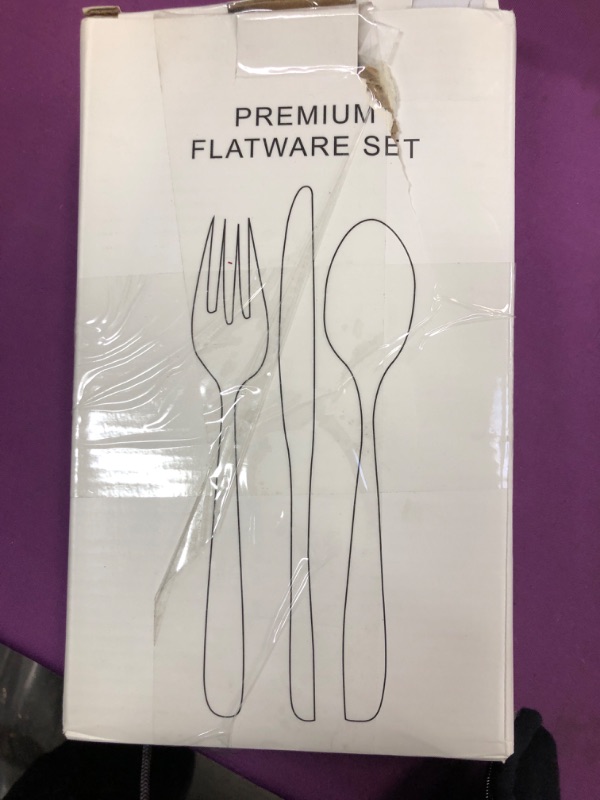 Photo 1 of 48 Pcs Black Silverware Set with Steak Knives Service for 8,Stainless Steel Flatware Set,Mirror Polished Cutlery Utensil Set,Kitchen Eating Tableware Set,Include Fork Knife Spoon Set,Dishwasher Safe