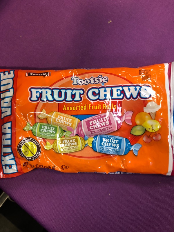 Photo 2 of (1) 5.13 oz Bag Tootsie Fruit Chews Assorted Fruit Rolls