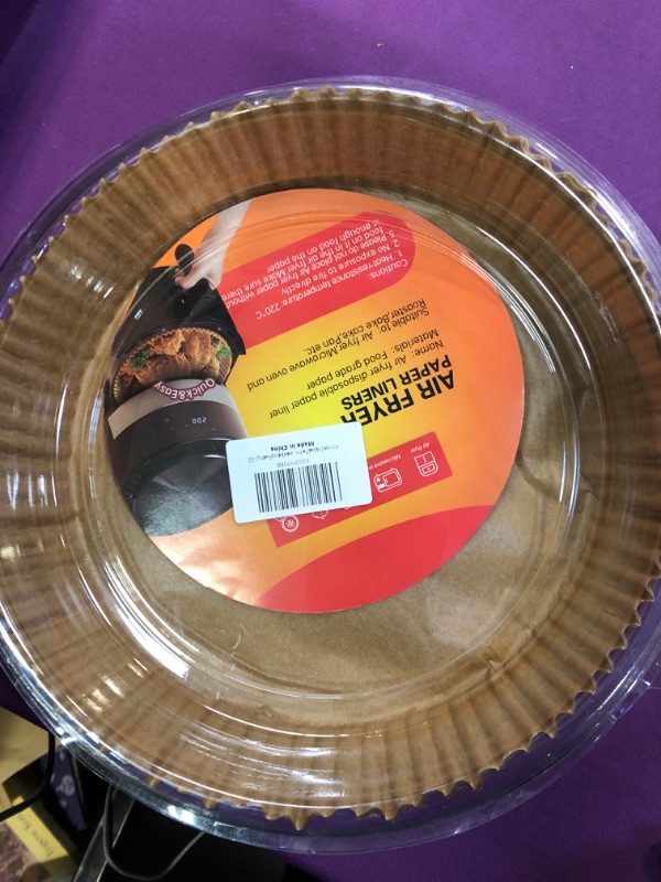 Photo 1 of Air Fryer Disposal Parchment Liners, 7.9 Inch Non-stick Round Air Fryer Disposable Paper Liners, Oil-proof Waterproof Food Grade Parchment Paper for Oven Microwave Baking Roasting (50)