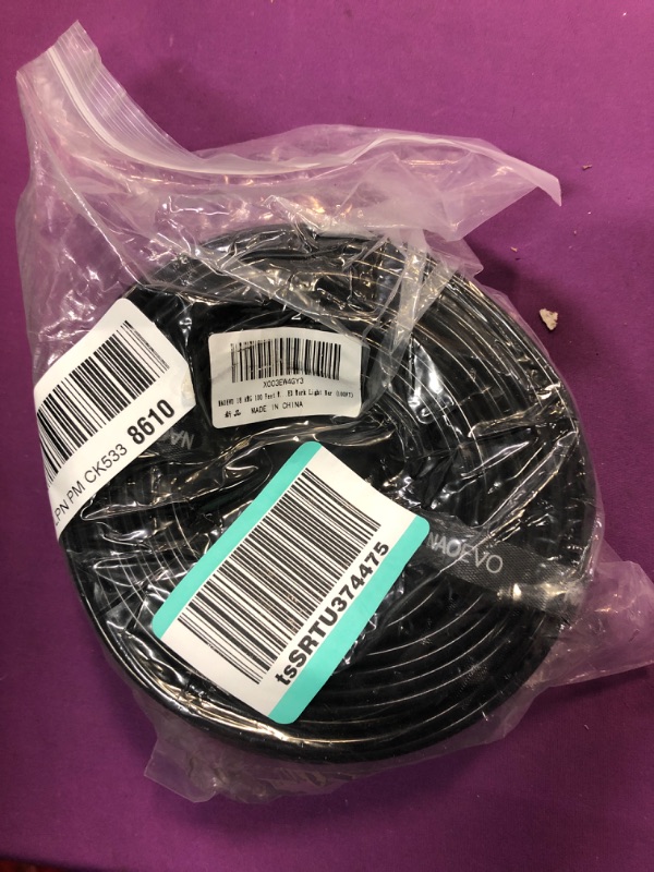Photo 2 of 18 Gauge Wire 2 Conductor Electrical Wire, 18 AWG Wire Stranded PVC Cord, 12V Low Voltage/Tinned Copper/Flexible/18/2 Wire for Automotive Wire LED Strips Lamp Lighting Marine 100FT-30.48M 2C-18AWG 100FT