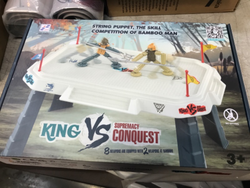 Photo 2 of LEERFEI Kids Battle Arena Fighting Toy,Ultimate Arcade Warriors Ultimate Battle Arena Action Figure,2 Battling Warriors Exclusive to The Interactive Game,Desktop Parent-Child Battle Arena Toys White